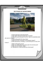 English Worksheet: THE WORLD OF ADVERTISING