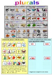 English Worksheet: plurals