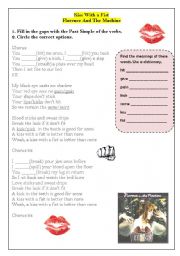 English Worksheet: SONG! Kiss With a Fist