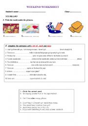 English Worksheet: ALOT OF, MUCH, MANY