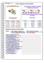 English Worksheet: Present Continuous_Present Simple Transformation Exercises