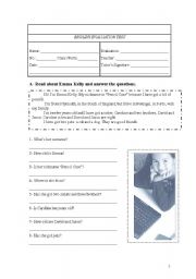 English Worksheet: test