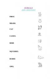 English worksheet: ANIMALS