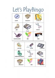 English worksheet: Classroom Objects