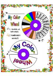 English Worksheet: MY Color Wheel