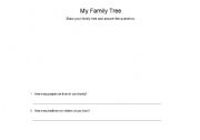 English worksheet: My Family Tree Worksheet
