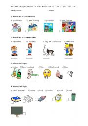 English Worksheet: 4th grade exam/worksheet