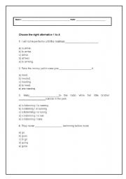 English worksheet: Present Simple + Present Continuous + Reading Comprehension