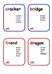 English Worksheet: consonant blends