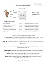 English Worksheet: Conversation class based on the topic 