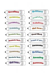 English Worksheet: Motivational Stickers