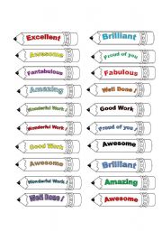 English Worksheet: Motivational Stickers