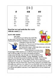 English Worksheet: sound i: 