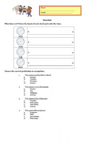 English worksheet: english exercises
