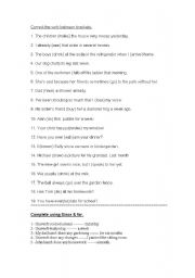 English Worksheet: mixed verbs tenses