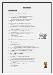 English Worksheet: Rephrasings - Passive Voice and Relatives