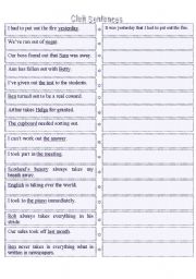 English Worksheet: Cleft Sentences