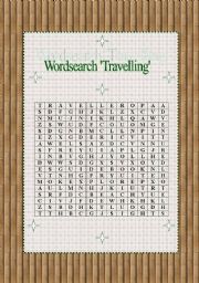 English worksheet: Wordsearch Travelling
