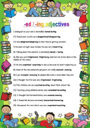 -ed /-ing adjectives