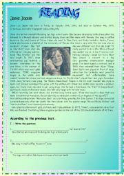 English Worksheet: reading Janis Joplin