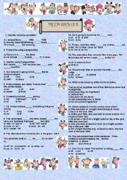 English Worksheet: Preposition (Multiple Choice)