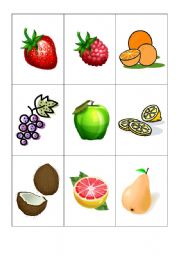 English Worksheet: Fruit flash-cards