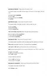 English worksheet: adverbs