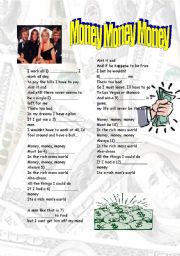 English Worksheet: Song MONEY MONEY MONEY