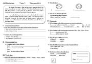 English Worksheet: 2 ReadingTests with different  ( grammar + vocabulary + time) exercises