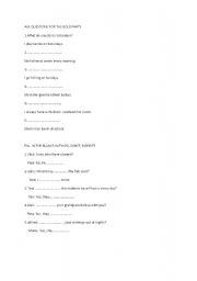 English Worksheet: simple present tense
