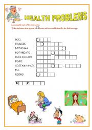 English Worksheet: health problems