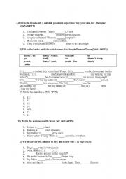 English worksheet: Elementary quiz