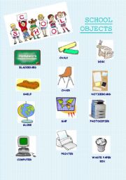 English worksheet: School objects 1