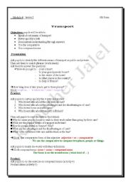 English Worksheet: Transport