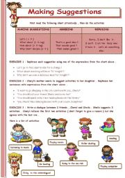 English Worksheet: MAKING SUGGESTIONS