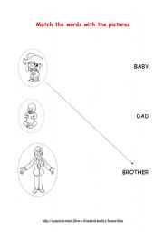 English Worksheet: family