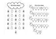 English worksheet: Missing letters