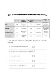 English Worksheet: Daily Routine