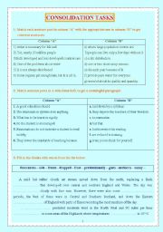 English Worksheet: CONSOLIDATION BAC TASKS