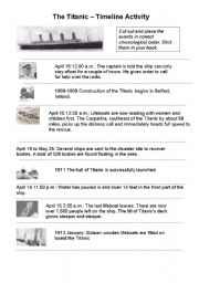 English Worksheet: The Titanic 