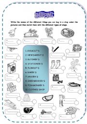 English Worksheet: Shopping