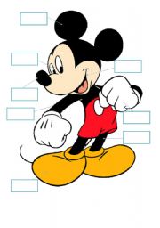 English Worksheet: Body parts with micky