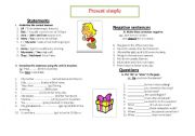 English Worksheet: Present simple exercises