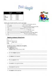 English Worksheet: past simple exercises