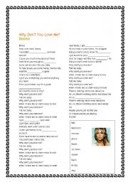 English Worksheet: Why dont you love me - beyonce
