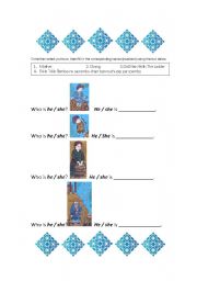 English worksheet: who