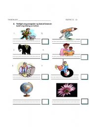 English Worksheet: Pangalan
