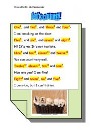 English worksheet: Lets count