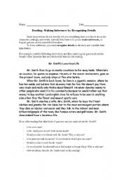 Making Inferences Introduction sheet