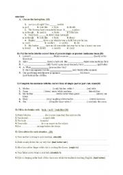 English Worksheet: Exercise+exam